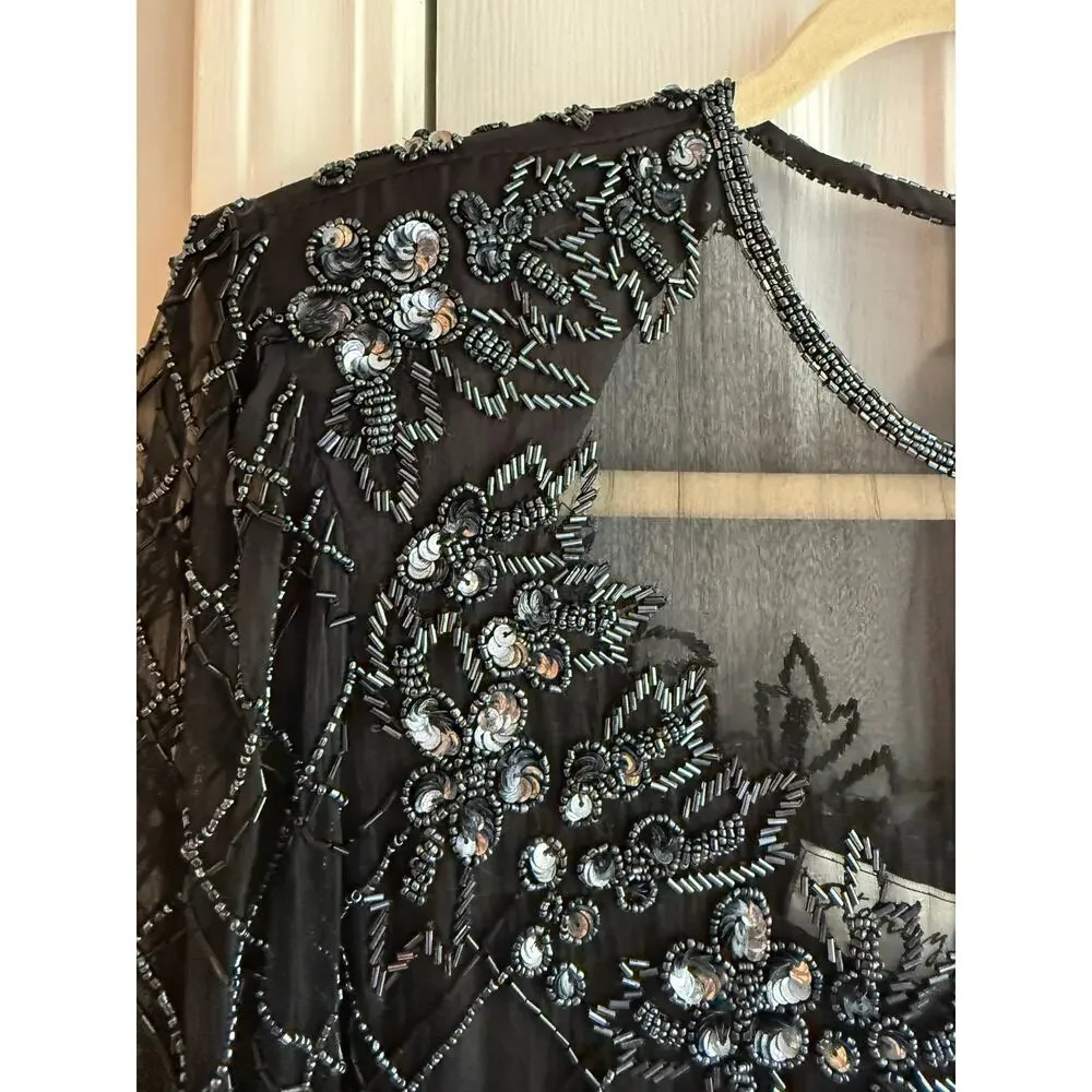 Vintage Women’s 1980s Stenay Beaded Silk Top Small NWT Glam Statement - Picture 5 of 11